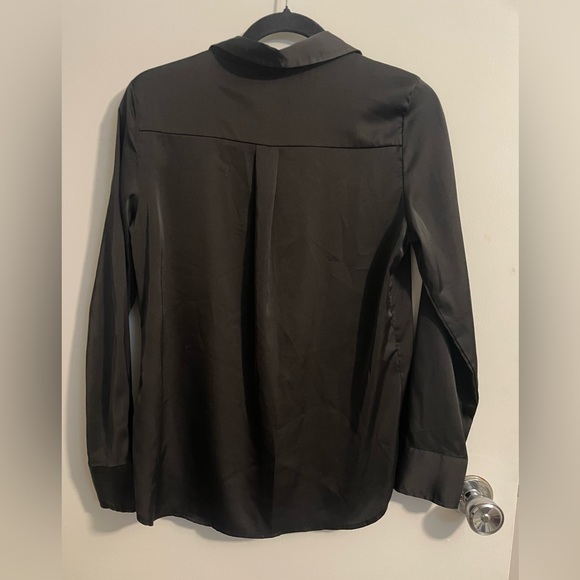 Black Satin Blouse - Picture 3 of 3